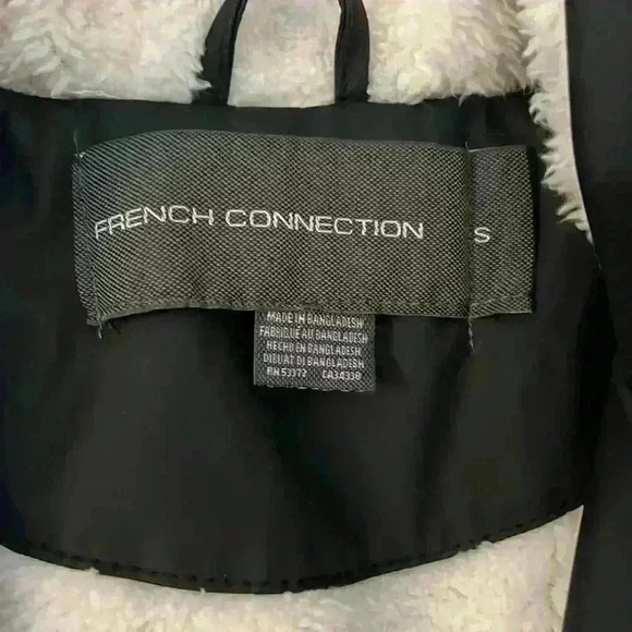 French Connection Coat with Sherpa Hood - Picture 4 of 6
